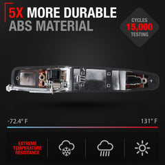 T1A rear passenger door handle chrome finish for Tahoe, Yukon, Sierra.