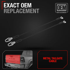 T1A 21-1/4-inch metal cable, durable build for reliable tailgate function.