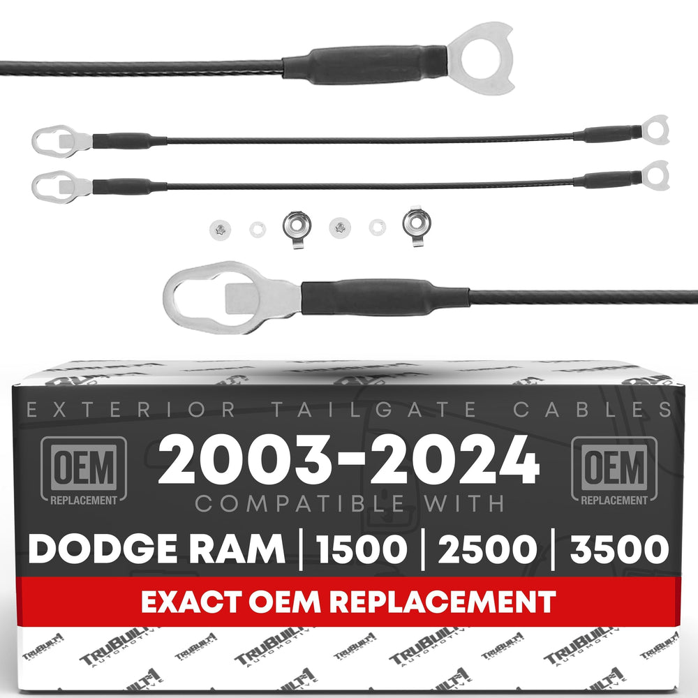T1A tailgate cable set, left side, enhances stability for smooth opening.