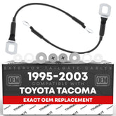 T1A tailgate cable replacement set on rear driver side improves tailgate stability.