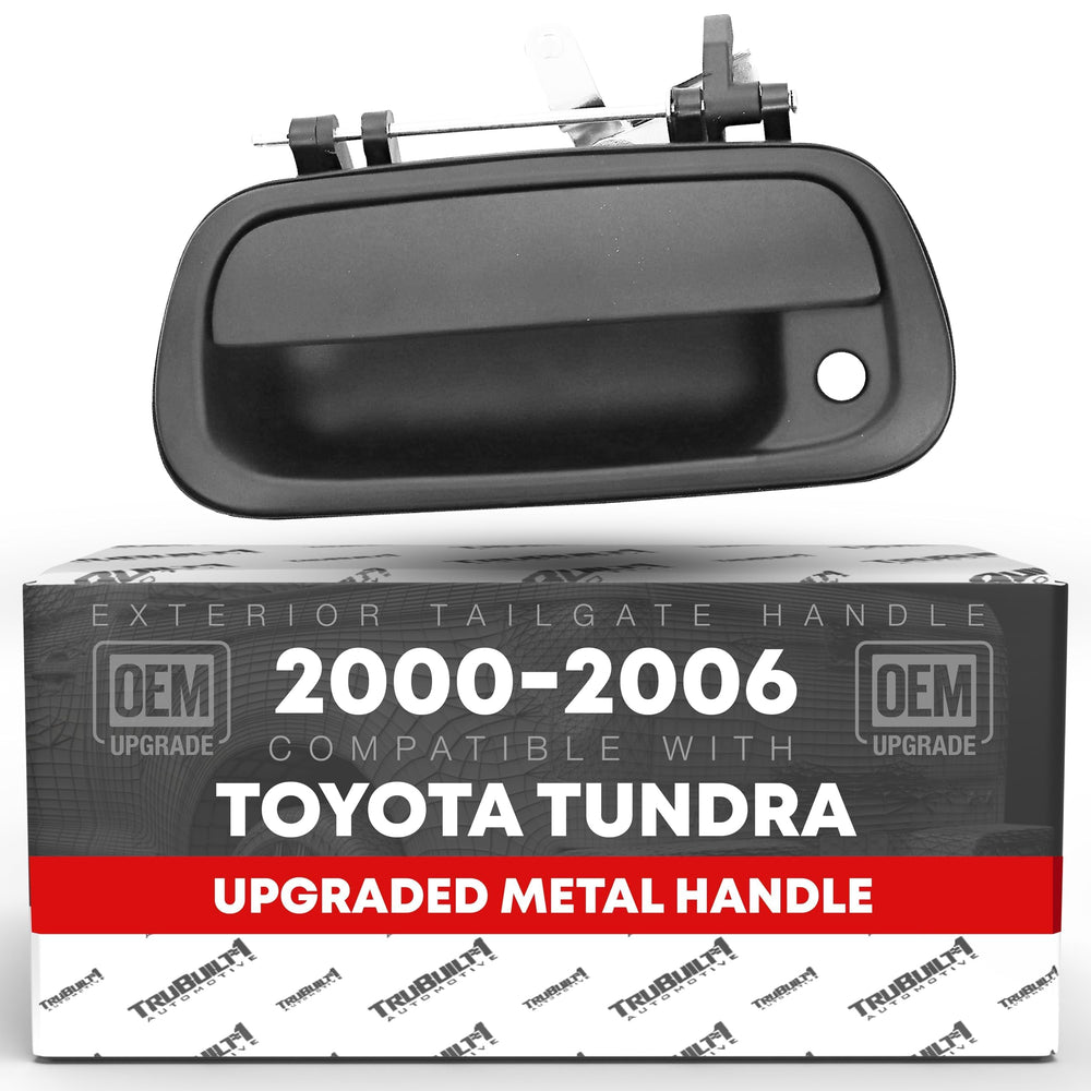 T1A tailgate handle latch with upgraded metal finish for Toyota Tundra.