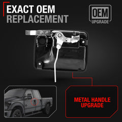 T1A textured black handle features a keyhole for added security.