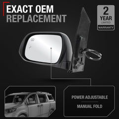 T1A Toyota Sienna 2013-2017 powered adjustment mirror enhances daily visibility