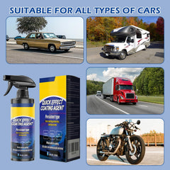 TABOUNTS Quick Effect Coating spray in action enables quick wipe-off and refreshed gloss.