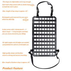 TACNEX seat-back organizer with universal straps for cars