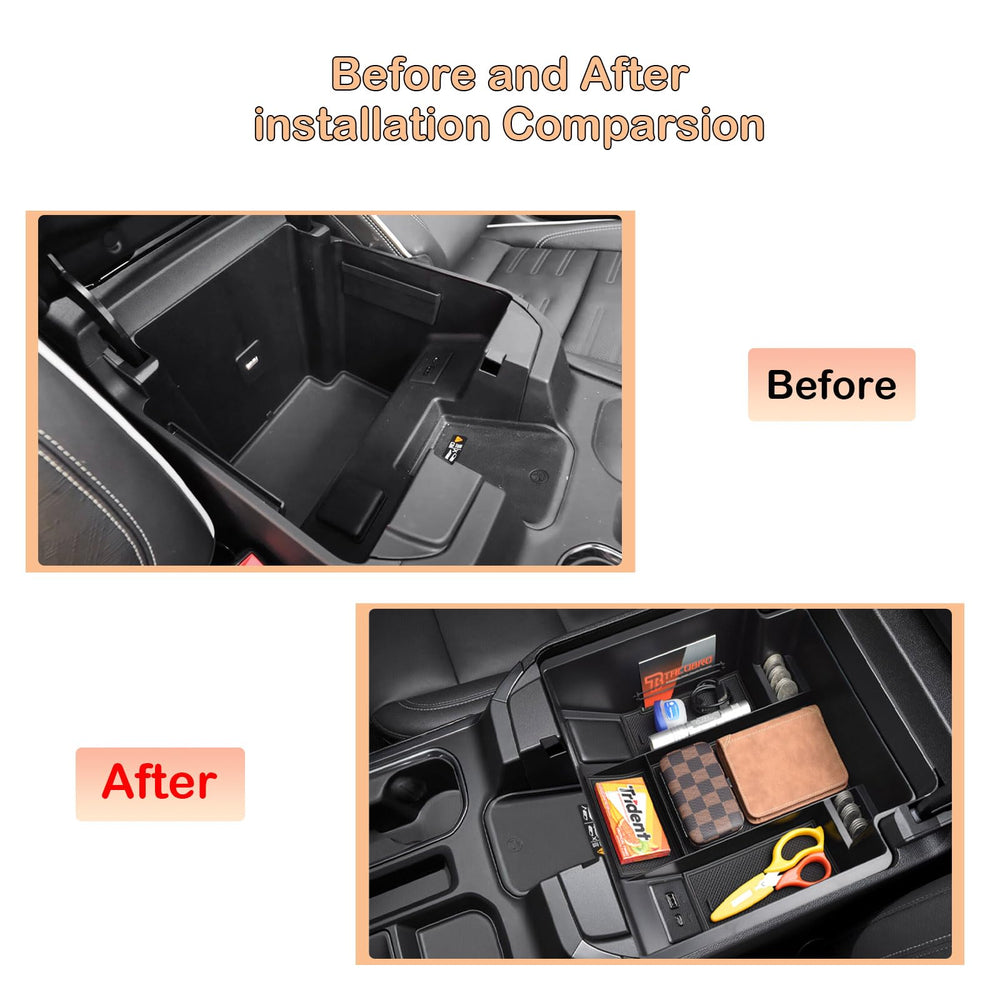 TACOBRO tray preserves privacy under the console when removed for access.