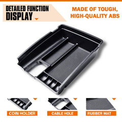TACOBRO center console tray provides a tight fit to Rogue interior.