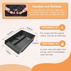 TACOBRO organization tray keeps keys and phones neatly accessible.