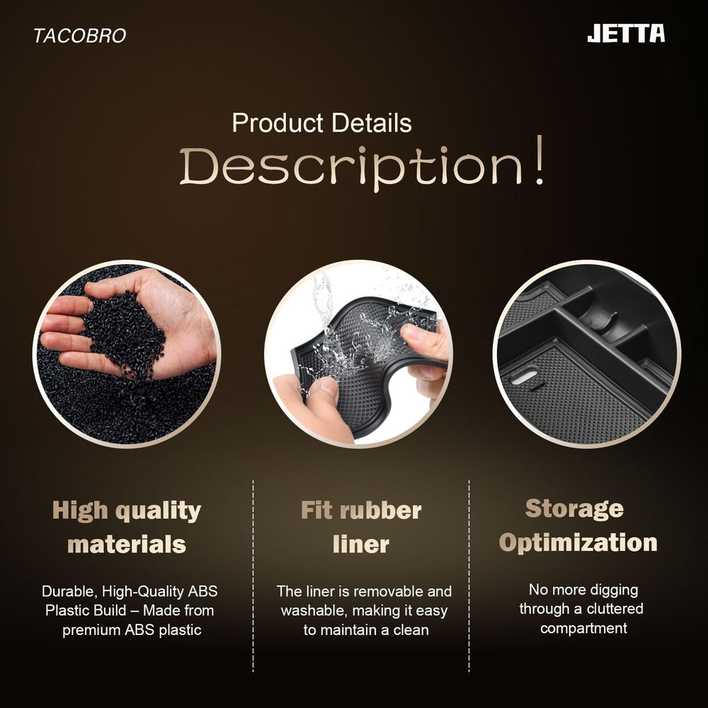 TACOBRO rubber liner keeps items secure and reduces movement