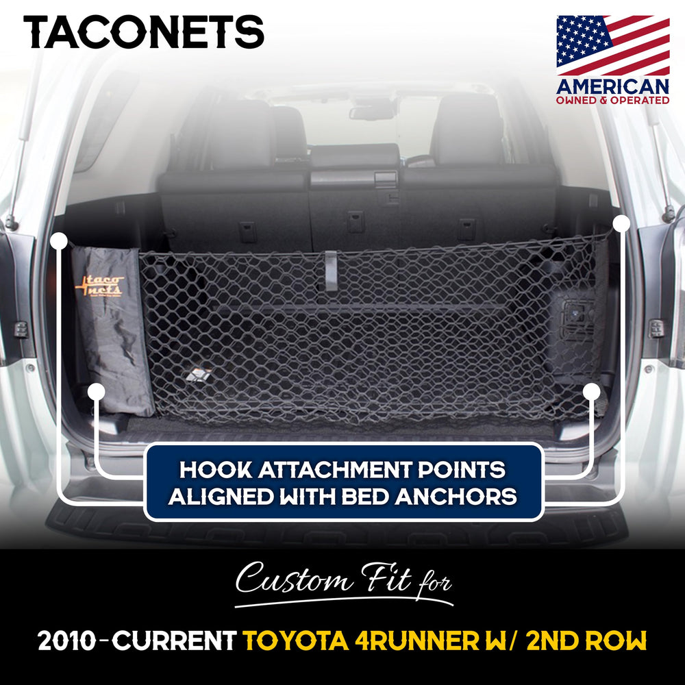TacoNets 5mm bungee system provides strong tension for bulky items