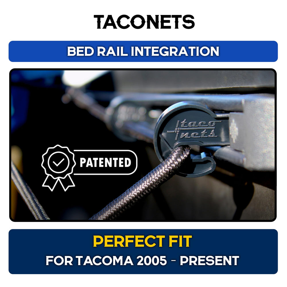 TacoNets included accessories: hooks, carabiners, and carry bag