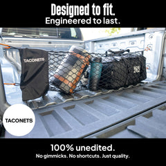 TacoNets easy-install with no modifications for quick trunk organization.