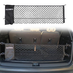 TacoNets envelope cargo net fits Acadia and Traverse for secure trunk organization.