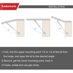TadaMark C16-08316 for tonneau cover ensures secure lid opening
