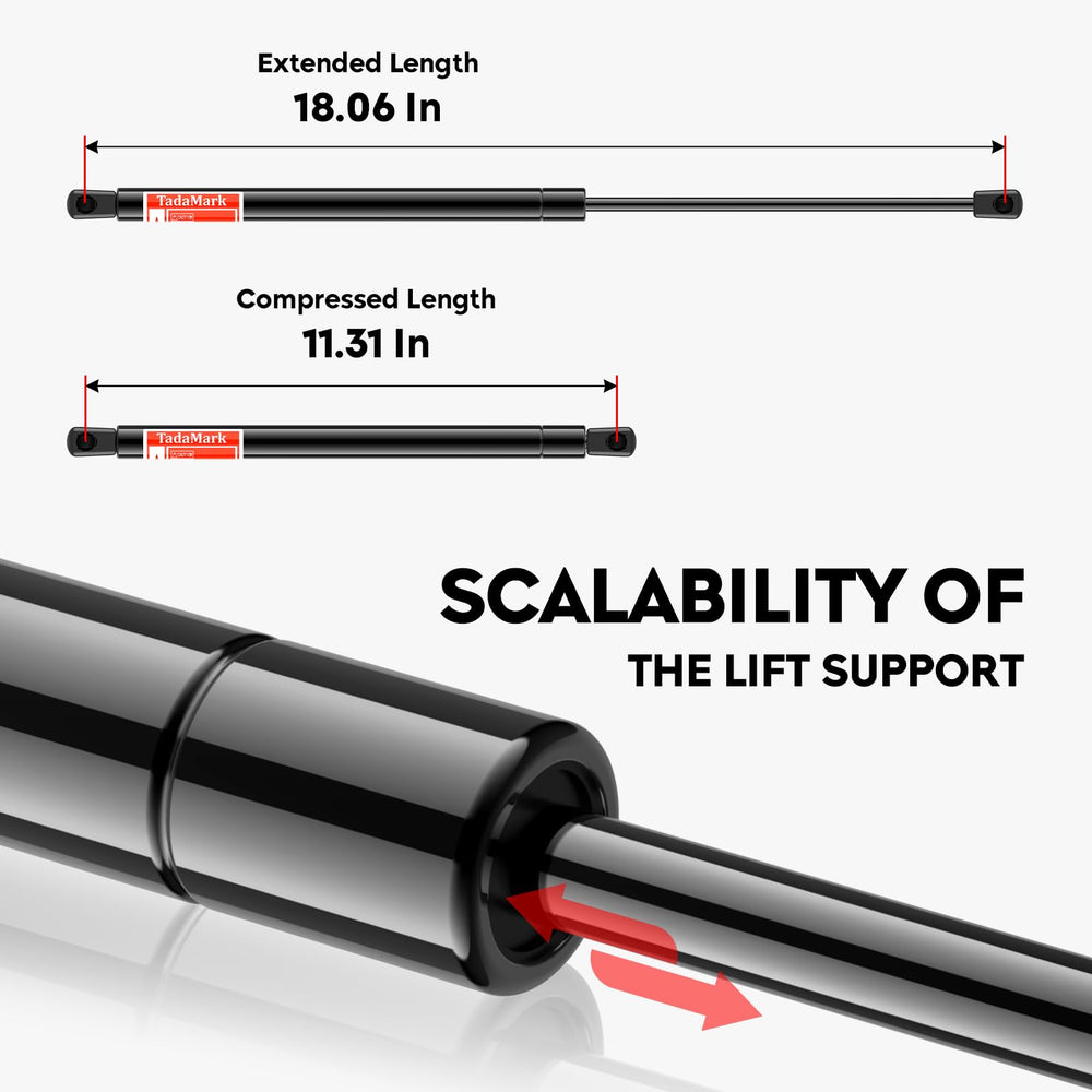 TadaMark rear window glass lift supports ready for easy lift usage