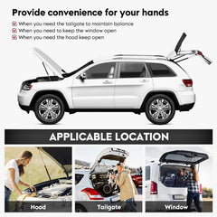 TadaMark rear window glass struts extended length 18.06 inches for smooth raise