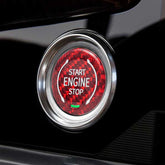 TADYAO carbon fiber push start button for Chevy Corvette C8 in red adds sport-style interior appeal