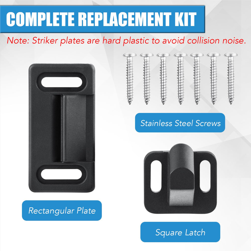 TAGLLY screen-door latch assembly shown as a replacement option.