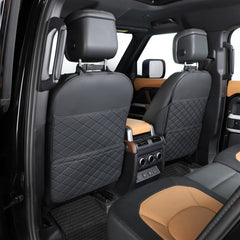 TAIKOO seat back protector with large capacity pocket protects seats from scuffs.