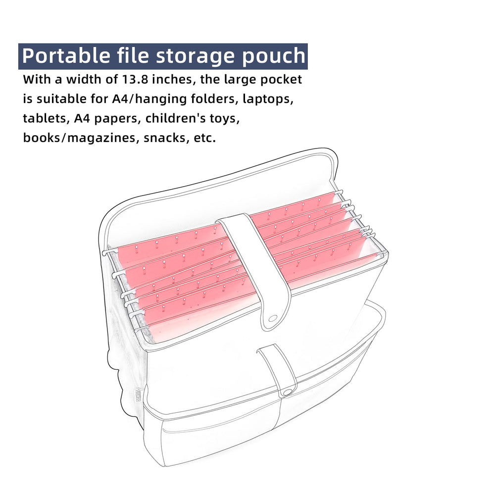 TAIKOO car seat organizer ample storage with two open pockets for quick grabs