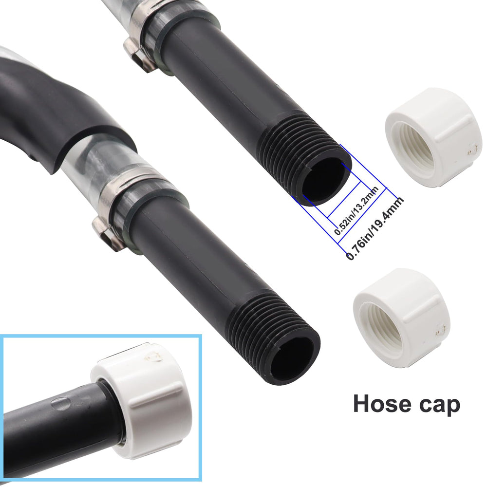 Transparent cap and rubber gasket provide waterproof sealing and debris protection.