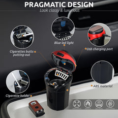 TAKAVU ashtray airtight seal keeps odors contained during trips