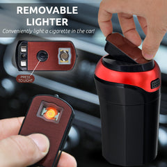 TAKAVU ashtray with removable lighter on top for in-car lighting