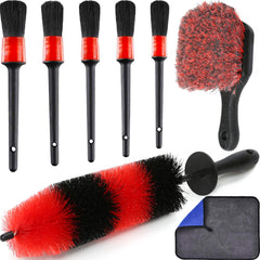 TAKAVU complete wheel detailing kit eight-piece set for safe, thorough cleaning.
