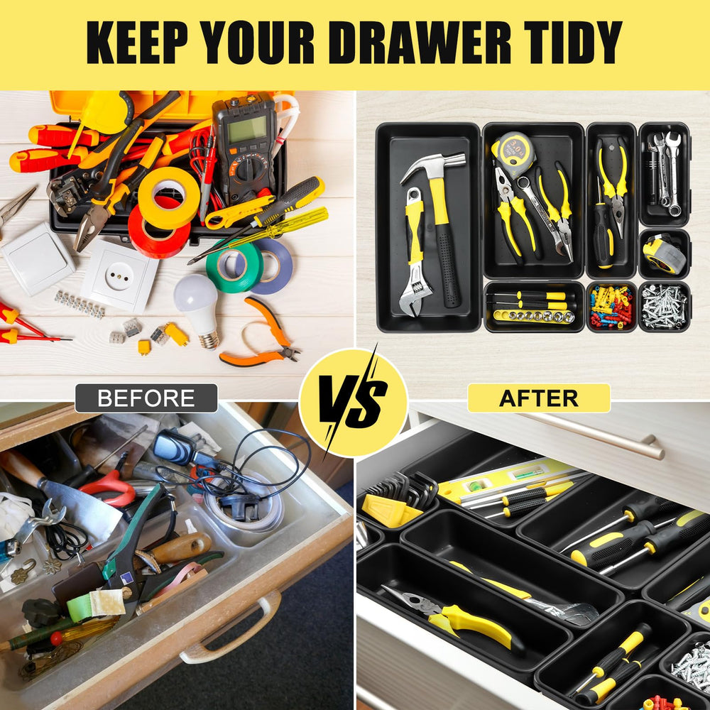 Takytao 60pcs toolbox organizer tray XS multipurpose tidy for office and kitchen