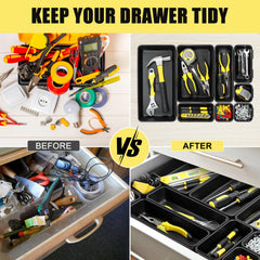 Takytao 60pcs toolbox organizer tray XS multipurpose tidy for office and kitchen