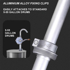 TALFIT drum pump handle and buckle enable quick setup.
