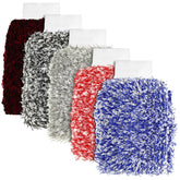 Tallew 5pc microfiber car wash mitt blue and white for scratch-free cleaning.