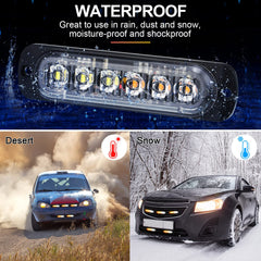 Tallew amber-white strobe on off-road vehicle shows versatile signaling.
