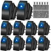 Tallew boat rocker switch with blue LED for dashboard visibility