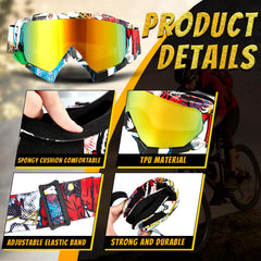 Tallew dirt bike goggles with adjustable strap for secure fit.