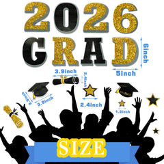 Tallew 2026 graduation magnet highlighting the year for party vibes and photo opportunities.