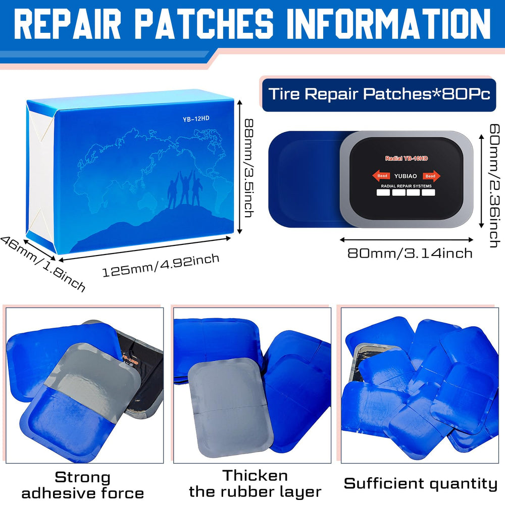 Tallew heavy-duty rubber patches — rugged patches ready for use.
