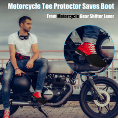Tallew protective shoe cover in action guards shoes from dirt.