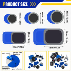Tallew heavy-duty patches showing varied sizes for versatile tire repairs