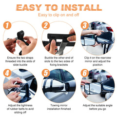 Tallew anti-slip rubber belt stabilizes the mirror and reduces vibration.