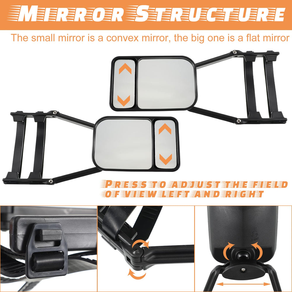Tallew smaller convex mirror expands peripheral awareness for safer lane changes.