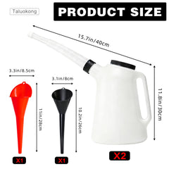 Taluokong oil jug with detachable spout for precise pouring in garages.