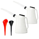 Taluokong 5-quart oil jug with spout for clean, spill-free transfers.