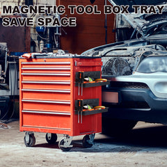 Tandefio quick-install organizer attaches to ferrous metal surfaces for clutter-free spaces.