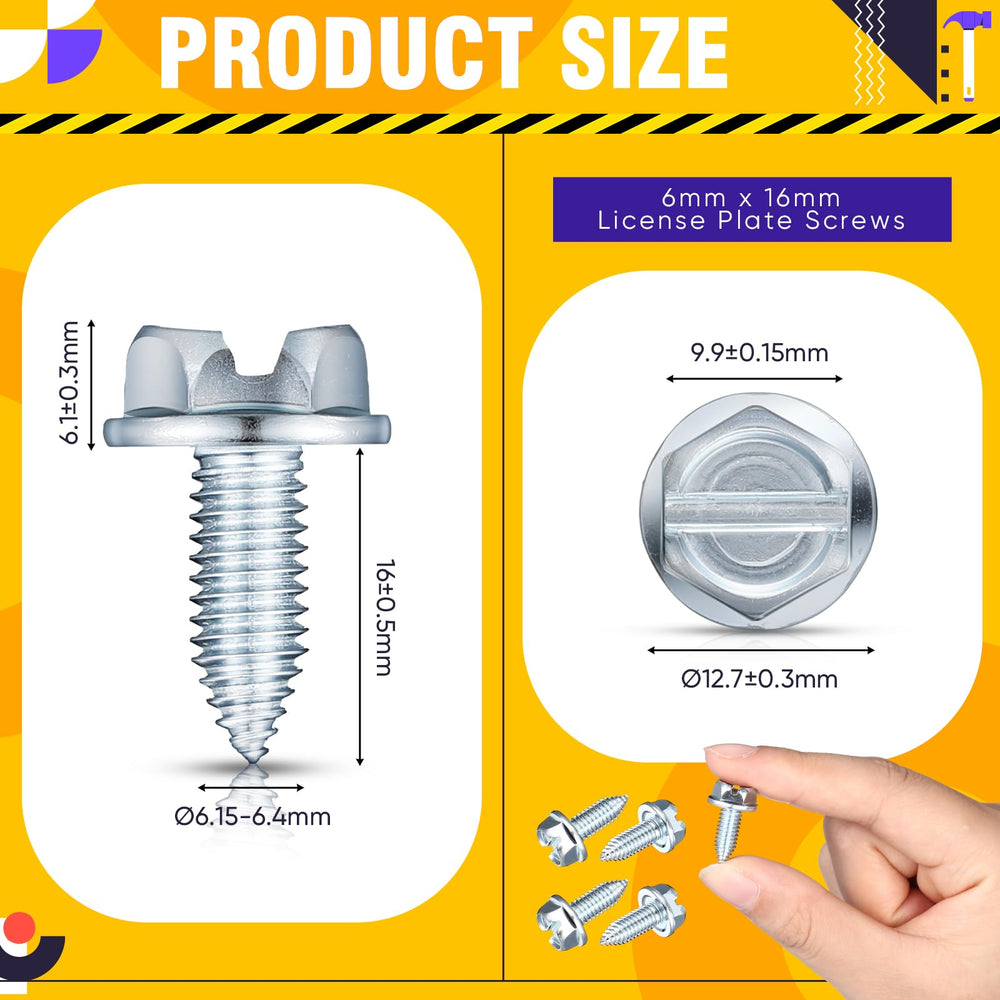 Tandefio metric 6mm x 16mm hex head screws for secure mounting