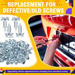 Tandefio silver finish screws enhance vehicle aesthetics