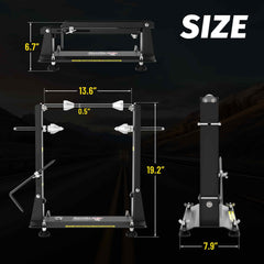 Tanfix heavy-duty stand base emphasizes stability during balancing.