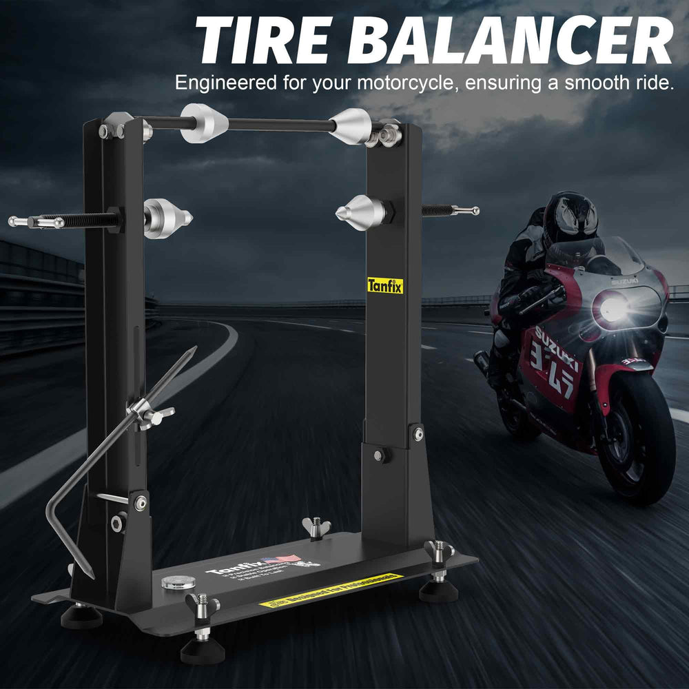 Tanfix balance stand side profile highlighting sturdy base for rugged use.