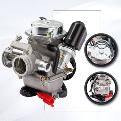 TANG GY6 carburetor packaging includes warranty and support information.