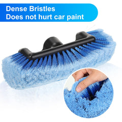 Tanlade flow-through design distributes water evenly through bristles.